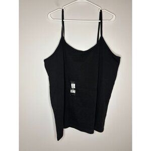 BOBBIE BROOKS NEW Ladies Cami Womens 3X Black Spaghetti Strap Stretch